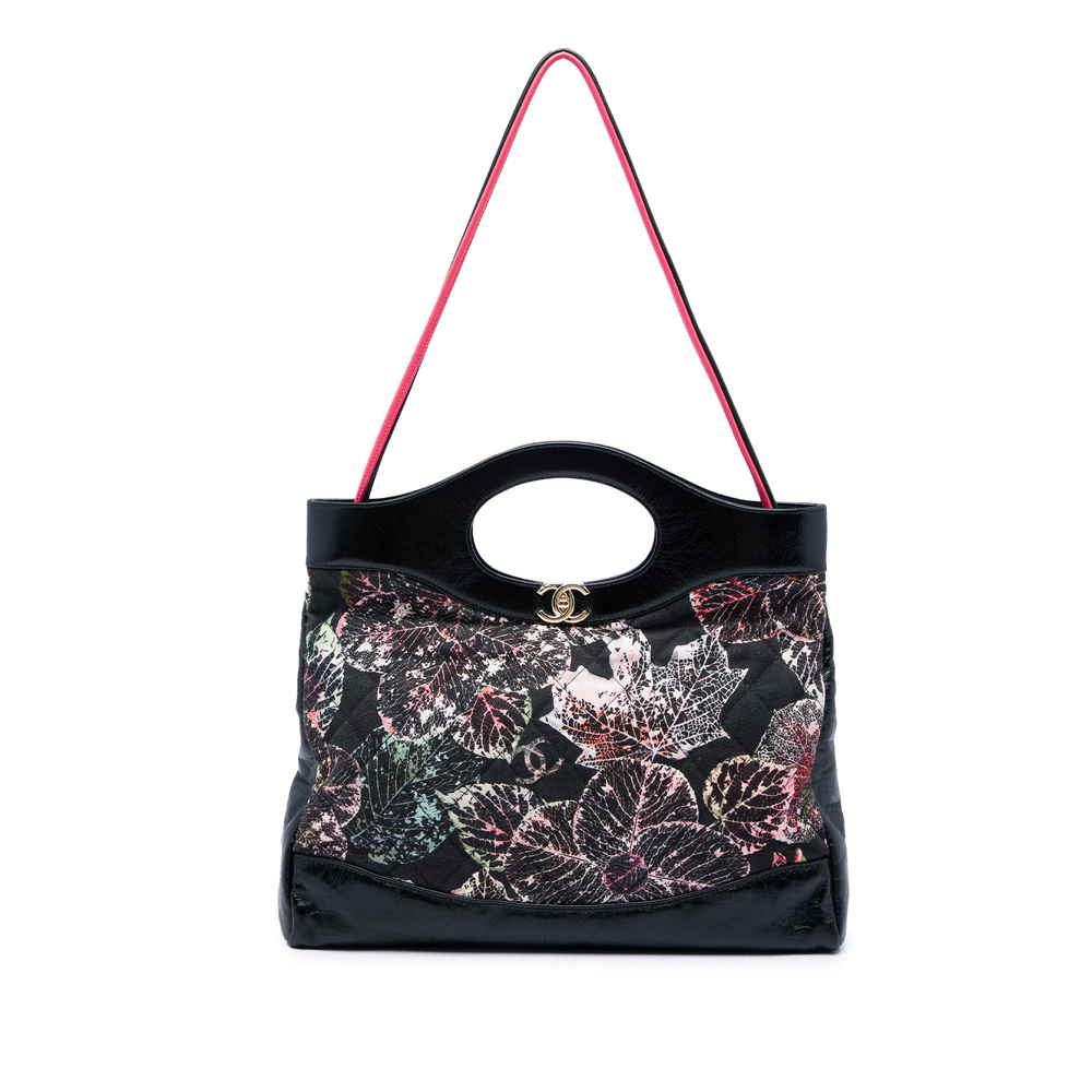 Pre-Loved Chanel Large Printed Canvas and Glazed Calfskin 31 Shopping Bag